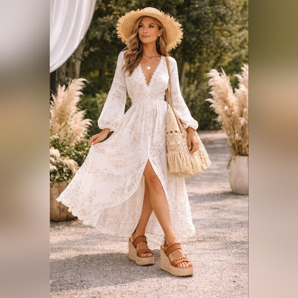 Veronica Beard Tan Braided Leather Espadrille Wedge Sandals - Picture 2 of 8